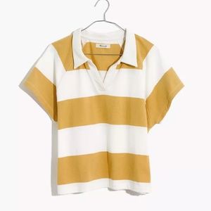 Boxy Polo Tee in Lefferts Stripe